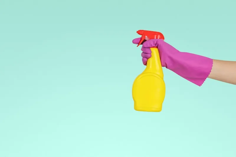 Professional cleaner at work during a one-off clean in Milton Keynes